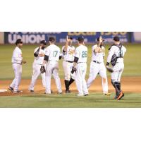 Long Island Ducks Exchange High Fives