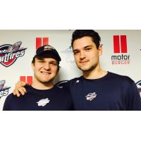 Christian Fischer and Logan Brown of the Windsor Spitfires