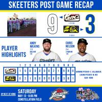 Skeeters Fall 9-3 in Second Game of Series against Lancaster