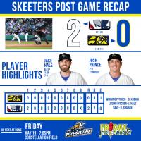 Skeeters Bats Quiet in 2-0 Loss to Somerset