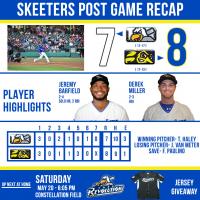 Skeeters Bounce Back for An 8-7 Victory over York in First Game of Double Header