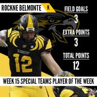 IFL Week 15 Players of the Week Honored