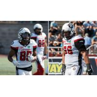 Ottawa RedBlacks Receiver Diontae Spencer and Offensive Lineman Nolan MacMillan