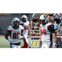 Ottawa RedBlacks Receiver Diontae Spencer and Offensive Lineman Nolan MacMillan