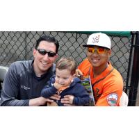 Angelo Songco of the Long Island Ducks with Host Family