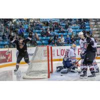James Malm celebrates a Vancouver Giants' goal