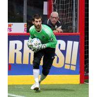 San Diego Sockers Goalkeeper Chris Toth eyes the field