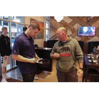 New Dallas Rattlers Attackman Zack Greer signs autographs
