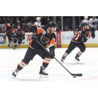 Lehigh Valley Phantoms control the puck vs. the Springfield Thunderbirds