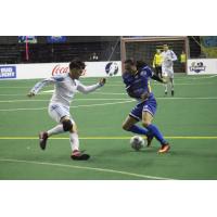 EfraÃ­n MartÃ­nez of the Monterrey Flash controls the ball against San Diego
