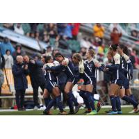 North Carolina Courage celebrate vs. the Portland Thorns