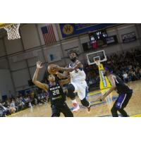 Santa Cruz Warriors Guard Jeremy Pargo eyes the basket vs. the Reno Bighorns
