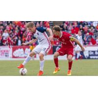 Indy Eleven Midfielder Zach Steinberger in action against the Richmond Kickers