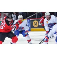Nick Lappin of the Binghamton Devils vs. the Laval Rocket