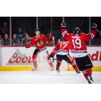 Portland Winterhawks celebrate a goal