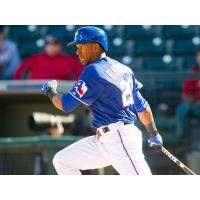 Outfielder Julio Borbon with the Texas Rangers
