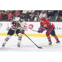 Portland Winterhawks Left Wing Kieffer Bellows vs. the Spokane Chiefs