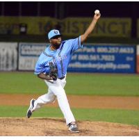 Pitcher Robert Carson with the Southern Maryland Blue Crabs