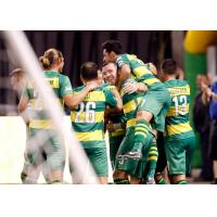 Tampa Bay Rowdies celebrate a goal against Ottawa Fury FC