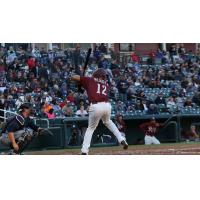 Frisco RoughRiders Infielder Luis Mendez at bat