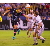 Lights FC Forward Sammy Ochoa heads a ball vs. Sacramento Republic FC
