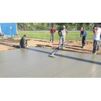 Concrete being leveled at Borleske Stadium