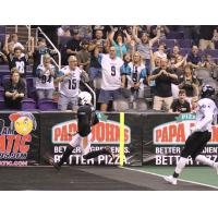 Dezmon Epps of the Arizona Rattlers scores against the Cedar Rapids Titans