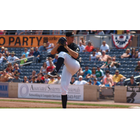 Pitcher Nick Kingham with the West Virginia Power