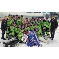 Jacob Perreault's Chicago Mission U16 team celebrates USA Hockey National Championship