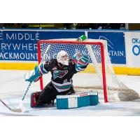 Goaltender Jackson Whistle with the Kelowna Rockets