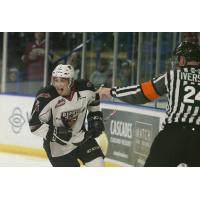 Ty Ronning of the Vancouver Giants celebrates a goal during the 2017-18 season