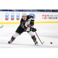 Ty Ronning of the Vancouver Giants handles the puck