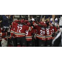 Tucson Roadrunners mob Michael Bunting after game-winning goal