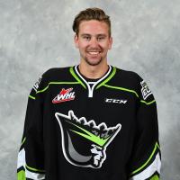 Forward Kobe Mohr with the Edmonton Oil Kings