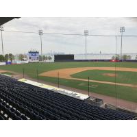 New third base netting at Richmond County Bank Ballpark