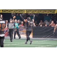 Arizona Rattlers defensive lineman Anttaj Hawthorne celebrates a big play