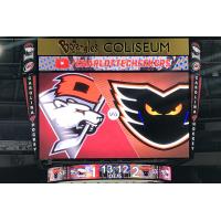 Scoreboard at Bojangle's Coliseum in Charlotte after the fifth overtime