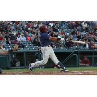 Frisco RoughRiders catcher Jose Trevino socks one of his two home runs