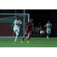 Sacramento Republic FC scramble for a loose ball vs. Phoenix Rising FC