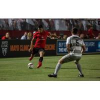 Sacramento Republic with the ball against Phoenix Rising FC