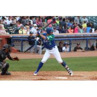 Travis Jones of the Lexington Legends awaits a pitch