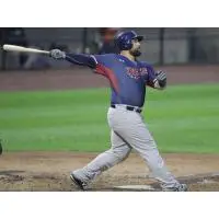 Kyle Roller at the plate for the Somerset Patriots
