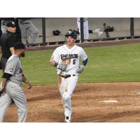 Mike Fransoso scores for the Somerset Patriots