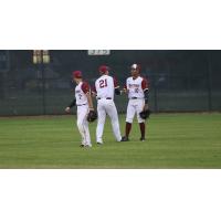 Wisconsin Rapids Rafters in the outfield