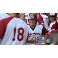 Jack-Thomas Wold and the Wisconsin Rapids Rafter exchange congratulations