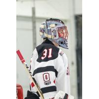 Goaltender Drew Sim with OHA Edmonton Bantam Prep