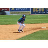 Cal Jones of the Lexington Legends leads off second