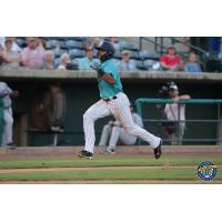 Leonardo Molina of the Charleston RiverDogs rounds third