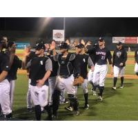 Kannapolis Intimidators exchange high fives