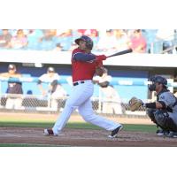 Moises Sierra of the Syracuse Chiefs hit his third home run of the season Friday night